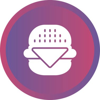 Burger besin simgesinin vektör illüstrasyonu