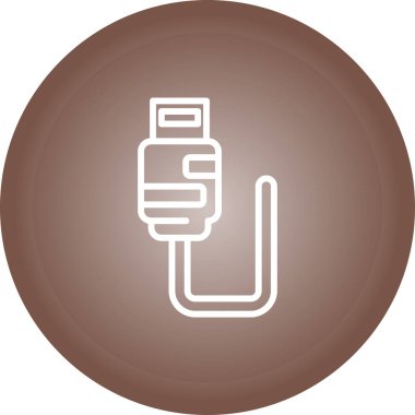 usb simgesi, vektör illüstrasyonu basit tasarım