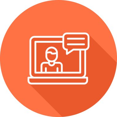 Web Konferansı Web Simgesi illüstrasyonu