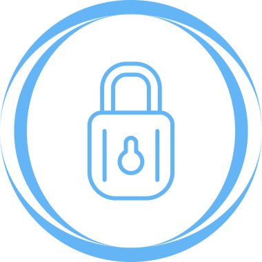 Asma kilit simgesinin web illüstrasyonu