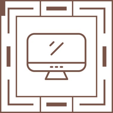 masaüstü monitörü web simgesi, vektör illüstrasyonu