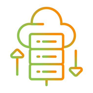 Web Sunucusu simgesi, vektör illüstrasyonu basit tasarım