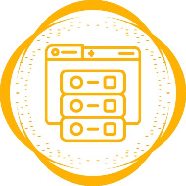 sunucu simgesi, vektör illüstrasyonu basit tasarım