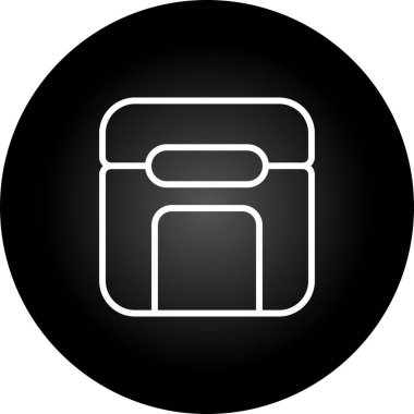 Evrak çantası ya da çanta basit simgeler doldurulmuş, ana hatlar, çizgi ve vuruş stili olarak dizayn edilmiş