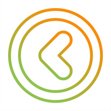 Açı Sol web simgesi, basit vektör illüstrasyonu