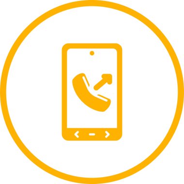 Giden arama simgesi, vektör çizim