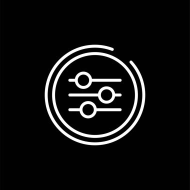 Equalizer ağ simgesinin vektör illüstrasyonu