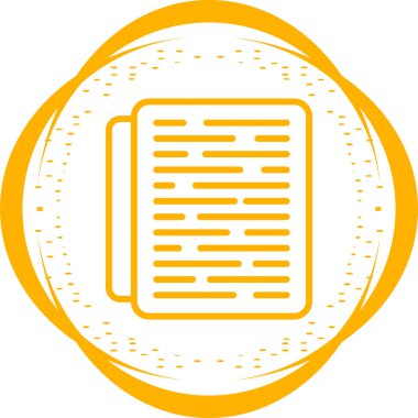 belge web simgesi vektör illüstrasyonu