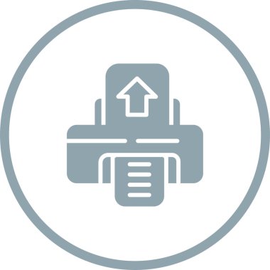 Yazıcı. Web simgesi basit illüstrasyon