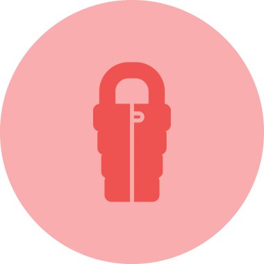 uyku tulumu simgesi, vektör illüstrasyonu basit tasarım