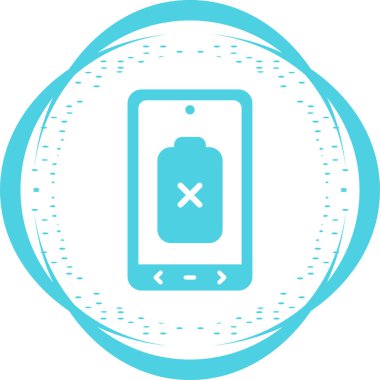 Boş Batarya simgesinin vektör çizimi