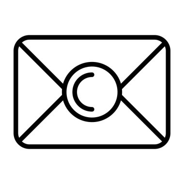 E-posta. Web simgesi basit illüstrasyon