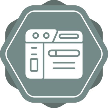Tarayıcı simgesinin vektör illüstrasyonu