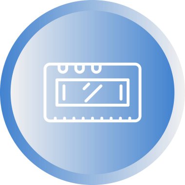 Lcd ekran simgesi, vektör illüstrasyonu basit tasarım