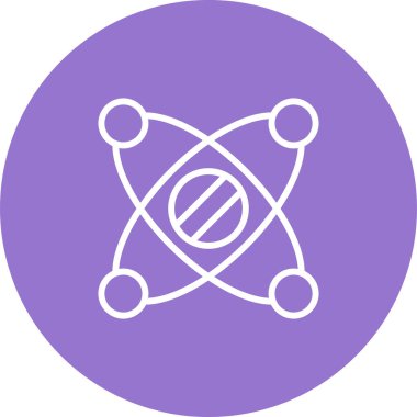 Güneş Sistemi simgesi vektör illüstrasyonu 