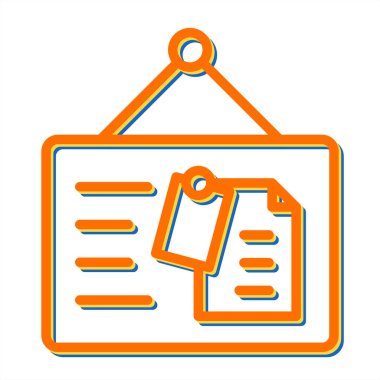 Tahta web simgesi, basit illüstrasyon