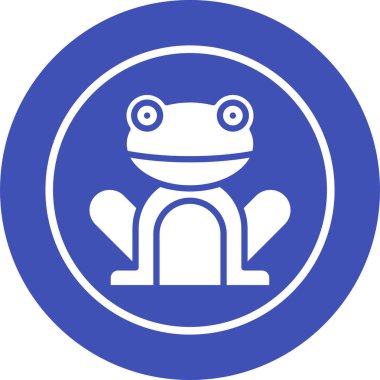 kurbağa ağı simgesi, basit vektör illüstrasyonu