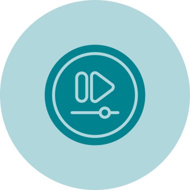 Video Hızlı İleri Düğmesi modern simgesinin vektör illüstrasyonu