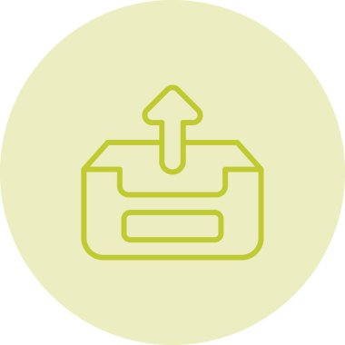 Giden posta simgesi basit vektör illüstrasyonu