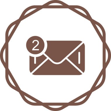 Zarf simgesi, bildirim konsepti. Web simgesi basit illüstrasyon
