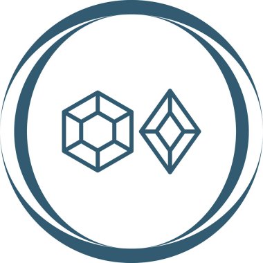 Mücevher simgesi, vektör illüstrasyonu basit tasarım