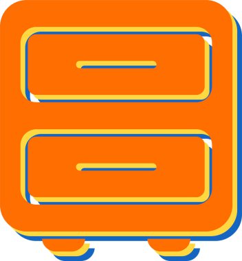  Dosya Kabine simgesi, vektör illüstrasyonu