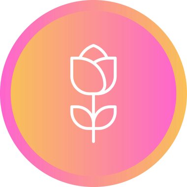 çiçek web simgesi, basit vektör illüstrasyonu