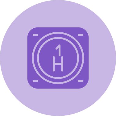 Periyodik tablonun hidrojen kimyasal elementinin web çizimi