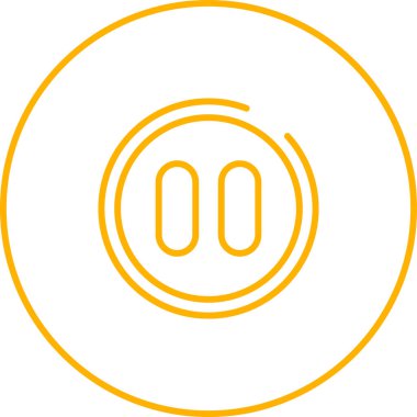 Duraklat düğmesine simge vektör çizim