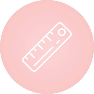 Cetvel web simgesi, vektör çizim