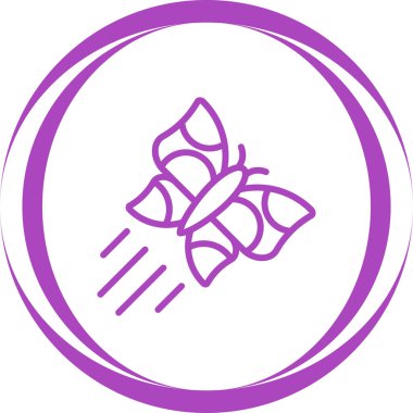 Kelebek web simgesi, vektör çizim