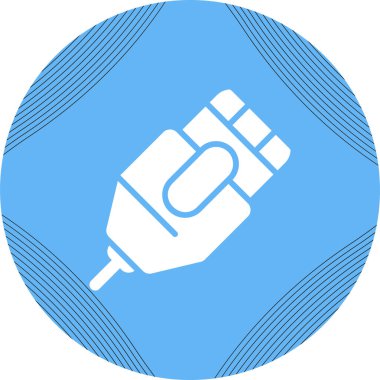 Ethernet Kablo simgesinin vektör illüstrasyonu