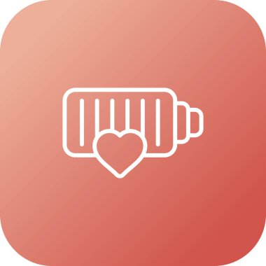 Batarya Durumu web simgesi, basit vektör illüstrasyonu