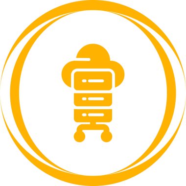 Bulut hesaplama simgesi vektör illüstrasyonu           