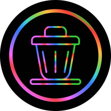 Çöp kutusu simgesi, web basit illüstrasyon