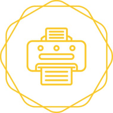 Yazıcı. Web simgesi basit illüstrasyon