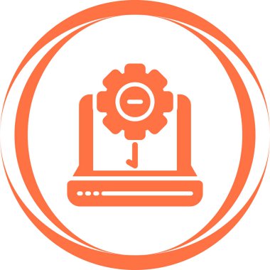 dizüstü bilgisayar simgesi, vektör illüstrasyonu basit tasarım