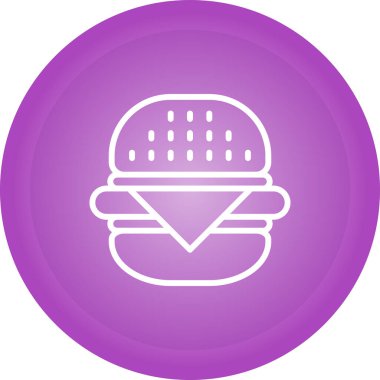 Burger besin simgesinin vektör illüstrasyonu