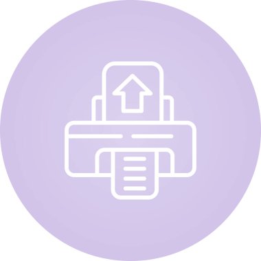 Yazıcı. Web simgesi basit illüstrasyon