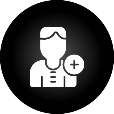 doktor simgesi, vektör illüstrasyonu basit tasarım