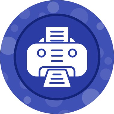 Yazıcı. Web simgesi basit illüstrasyon