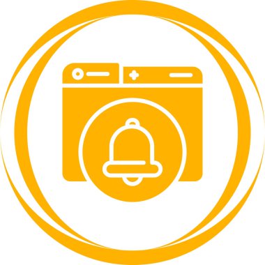 Bilgilendirme zili. Web simgesi basit illüstrasyon