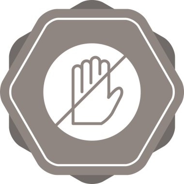 Kısıtlama web simgesi vektör illüstrasyonu 