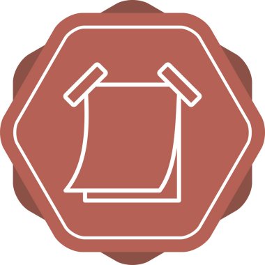 Yapışkan not web simgesi, basit vektör illüstrasyonu