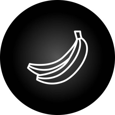 muz meyve ikonu vektör illüstrasyonu