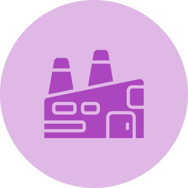 Fabrika Simgesi, Web Tasarımı Düğmesi, Vektör İllüstrasyonu