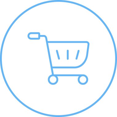 Alışveriş arabası ikon vektör illüstrasyonu