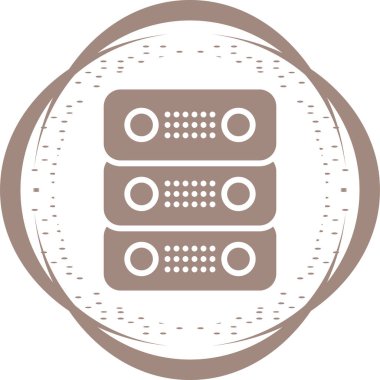 Adanmış Sunucu simgesi, vektör illüstrasyonu basit tasarım