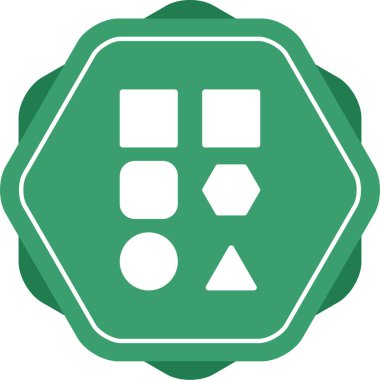 Soyut geometrik şekiller kümesi, vektör illüstrasyonu 