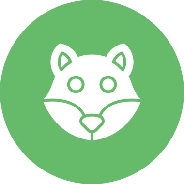 İzole edilmiş arkaplanda tilki simgesi